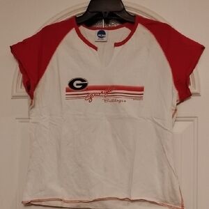 NCAA Red and White Short Sleeve Tee